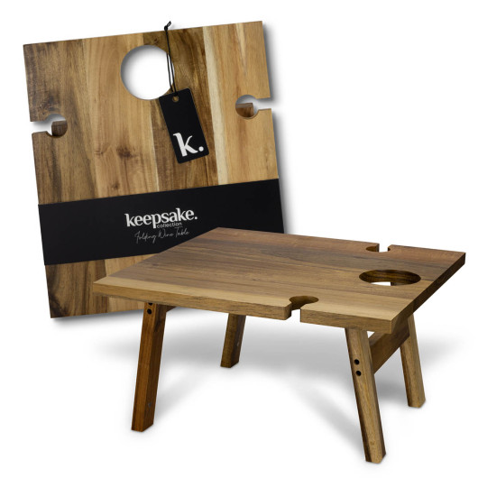 Branded Keepsake Folding Wine Table